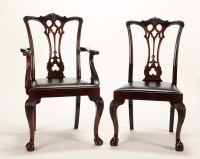 Lot 1329 - A set of four single and two arm mahogany...