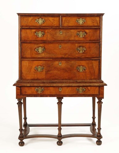 Lot 1342 - An 18th Century and later walnut...
