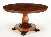 Lot 1350 - A William IV flame mahogany veneered centre...