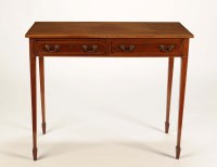 Lot 1352 - An Edwardian mahogany and boxwood strung side...