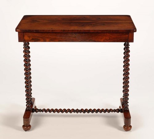 Lot 1354 - A late Regency/William IV rosewood side table,...