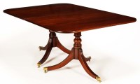 Lot 1359 - A Georgian style mahogany twin pedestal dining...