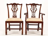 Lot 1360 - A set of six Georgian style mahogany dining...