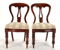 Lot 1369 - A set of eight Victorian mahogany balloon-back...