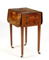 Lot 1384 - A Georgian mahogany Pembroke table, with...