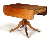 Lot 1385 - A Georgian mahogany Pembroke table, with...