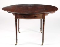 Lot 1425 - A late Georgian walnut Pembroke table, with a...