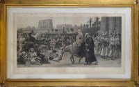 Lot 190 - † A large engraving - ''The Flight Out Of...
