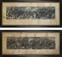 Lot 198 - † A pair of large 19th Century lime-engravings...