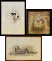 Lot 210 - † A miniature foxhunting scene in watercolours,...