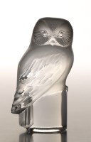 Lot 239 - ''Chouette'': a Lalique owl, 1945-1978 mark...