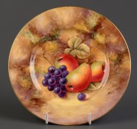 Lot 257 - Royal Worcester: a cabinet plate, painted with...