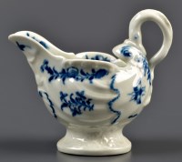 Lot 357 - A Worcester blue and white painted ''Dolphin...
