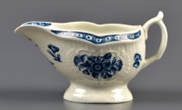 Lot 358 - A Worcester blue and white cream jug, circa...