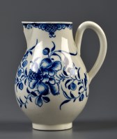 Lot 366 - A Worcester blue and white sparrow beak jug,...