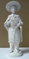 Lot 375 - A Dehua figure of a lady archer, 18th/19th...