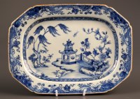 Lot 402 - † An 18th Century blue and white rectangular...