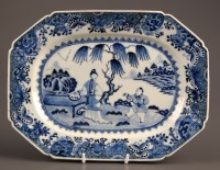 Lot 403 - † An 18th Century blue and white rectangular...