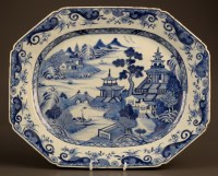 Lot 407 - † An 18th Century blue and white rectangular...