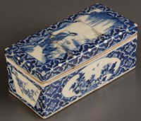 Lot 417 - † An 18th Century brush box, the cover painted...
