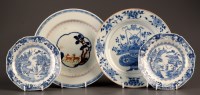 Lot 419 - † A Group of 18th Century plates, two small...