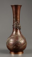 Lot 432 - A late Qing/Republican era bronze bottle vase,...