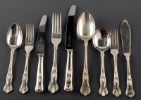 Lot 716 - A flatware and cutlery service, in the Kings...