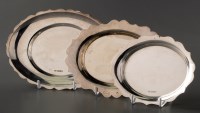 Lot 730 - A George VI dish and similar smaller dish, by...