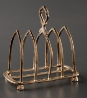 Lot 743 - A George V five bar toast rack, by Thomas...