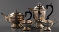 Lot 750 - A George VI four-piece tea service, by Walker...