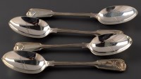 Lot 765 - Four George V table spoons, by the Gold &...