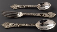 Lot 769 - Six George V dessert forks, six dessert spoons...