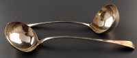 Lot 811 - A George III soup ladle, probably by John...