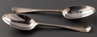 Lot 832 - Two early George III tablespoons, maker...