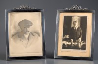 Lot 836 - † A pair of Victorian silver photograph frames,...