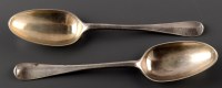 Lot 855 - Two George II table spoons, by Douglas Jed,...