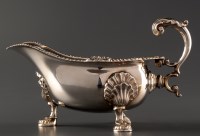 Lot 859 - A George IV gravy boat, probably by Robert...