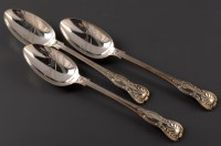 Lot 876 - Three Victorian table spoons, by Elkington &...