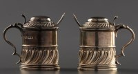 Lot 882 - A pair of Edwardian mustard pots, by Atkin...