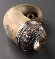 Lot 919 - A 19th Century rams horn snuff mull, with...