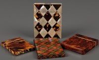 Lot 920 - Four 19th Century card cases, to include: two...