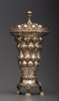 Lot 950 - A French silver covered vase, with British...