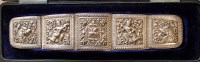 Lot 968 - An Indian silver five-panel belt, by P. Orr &...