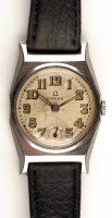 Lot 998 - Omega: a lady's vintage tank wristwatch, with...