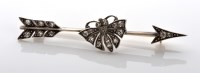 Lot 1074 - A diamond arrow pattern brooch, c.1890,...