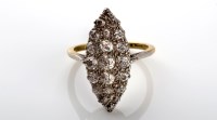 Lot 1110 - A diamond cluster ring, c.1890, the...
