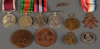 Lot 1127 - A group of WWI and WWII medals, awarded to...