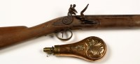 Lot 1130 - A 19th Century flintlock half-length gun, the...