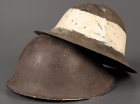 Lot 1134 - A British WWII Mk III 'Turtle' helmet, painted...