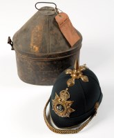 Lot 1155 - † A Durham Light Infantry Officer's helmet,...